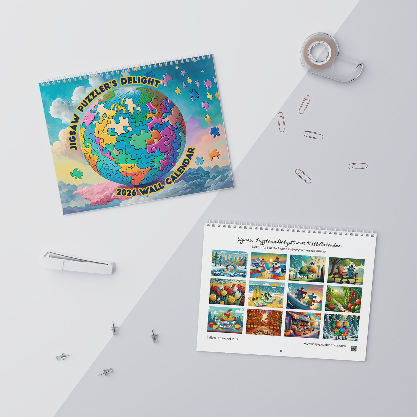 JIGSAW PUZZLER'S DELIGHT 2026 WALL CALENDAR