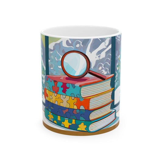 PUZZLER'S WINTER BOOKS  Mug (11 oz & 15 oz)