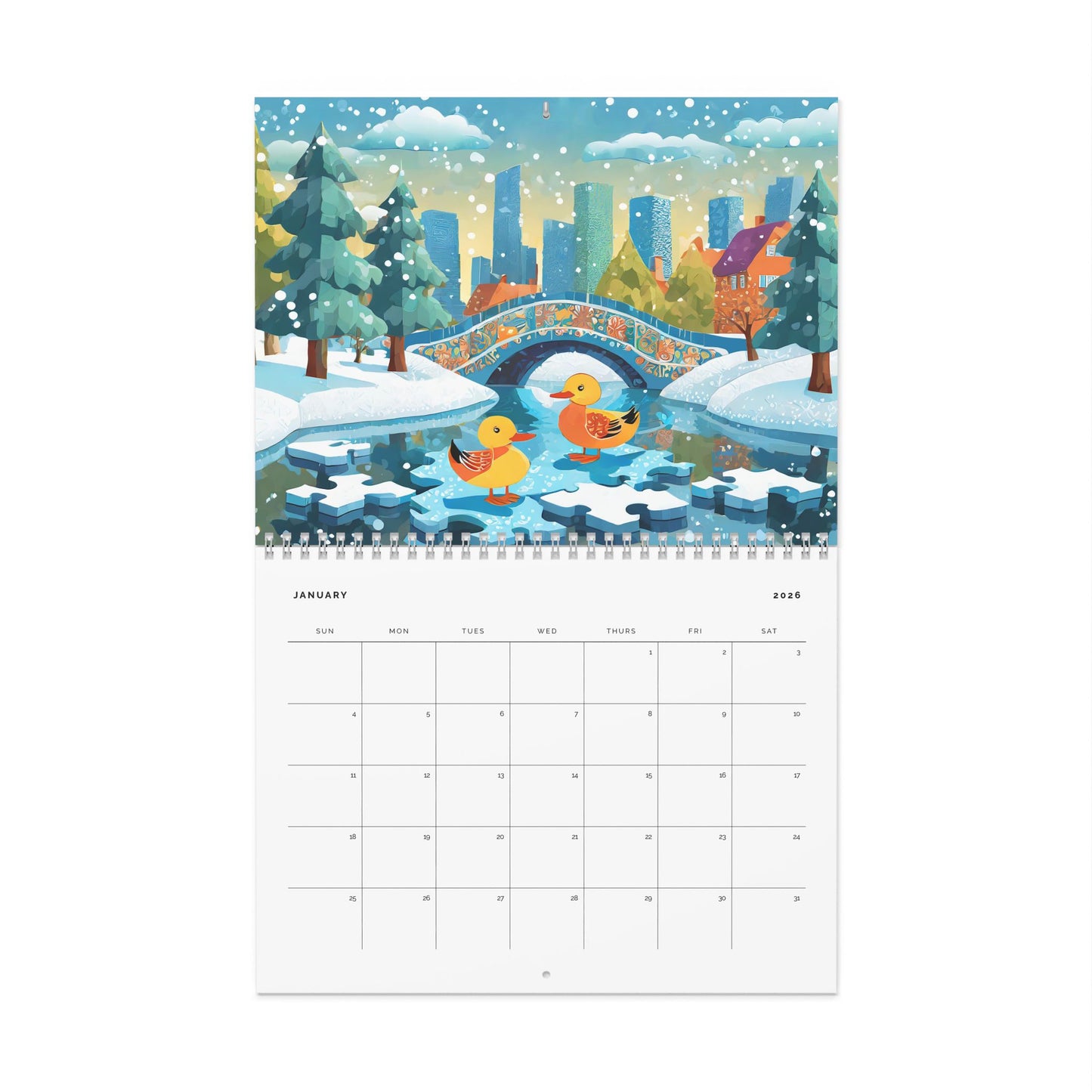 JIGSAW PUZZLER'S DELIGHT 2026 WALL CALENDAR