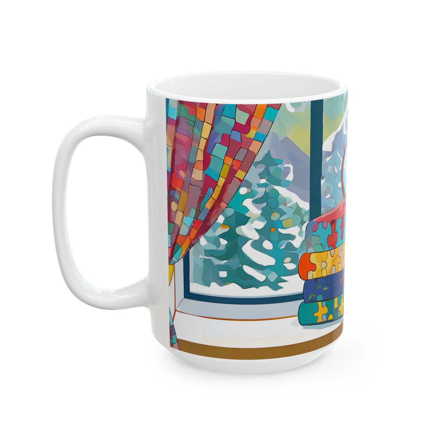 PUZZLER'S WINTER BOOKS  Mug (11 oz & 15 oz)