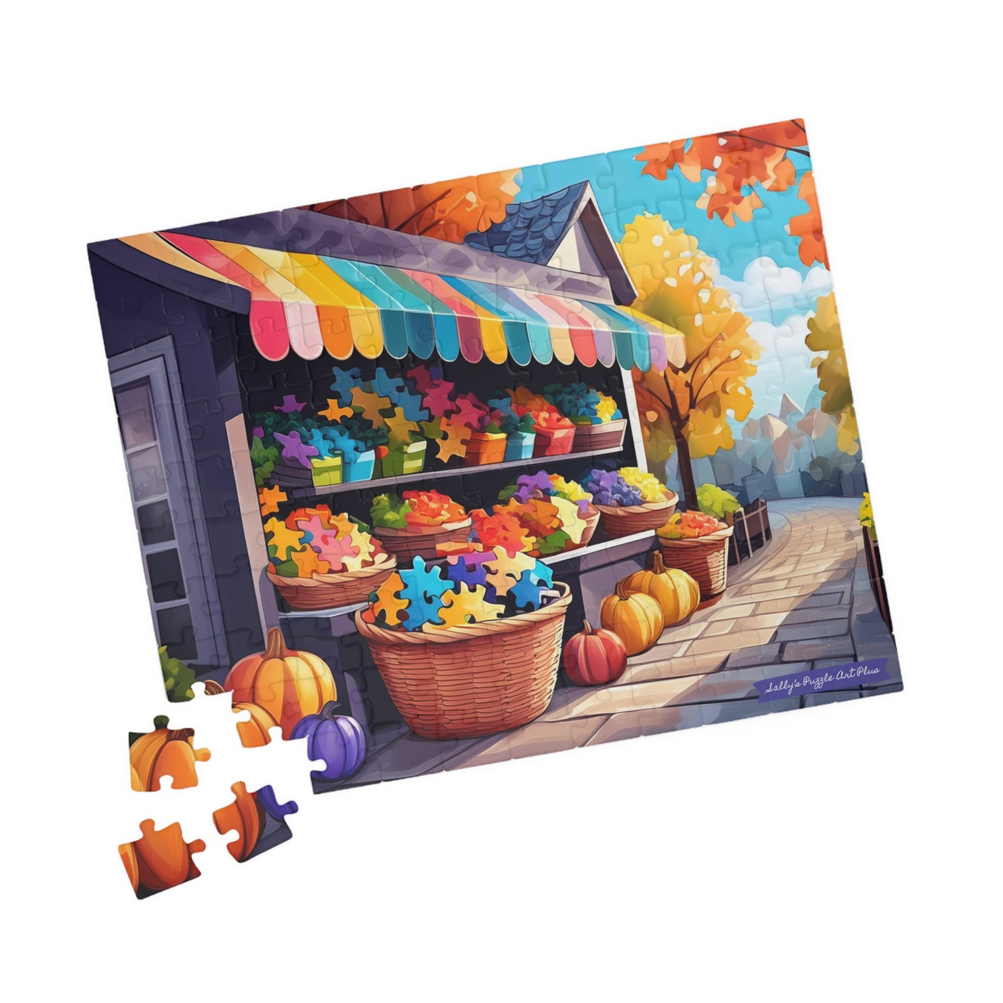 AUTUMN PUZZLE MARKET: 110-Piece Jigsaw Puzzle