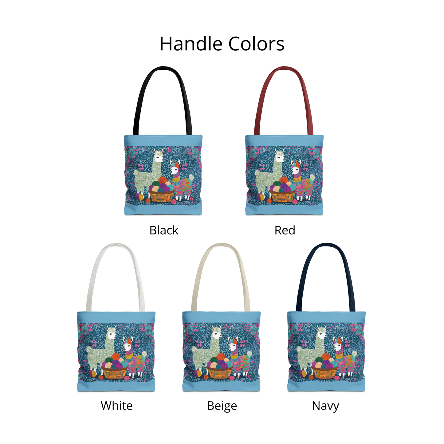 Enchanted Forest Llama Tote Bag