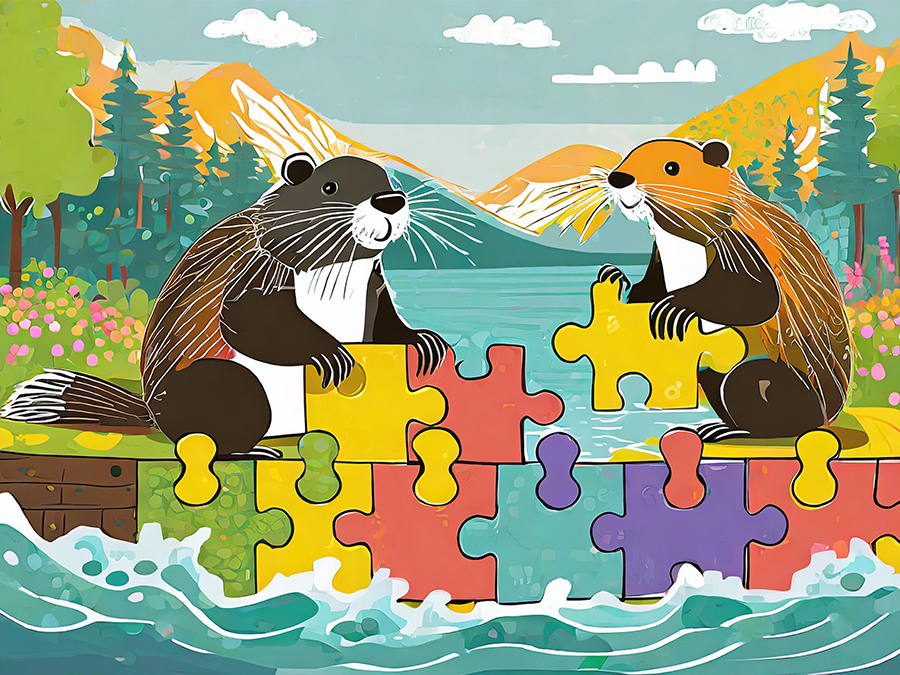 PUZZLING ANIMALS 2026 WALL CALENDAR