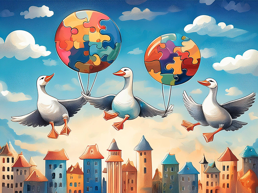 PUZZLING ANIMALS 2026 WALL CALENDAR