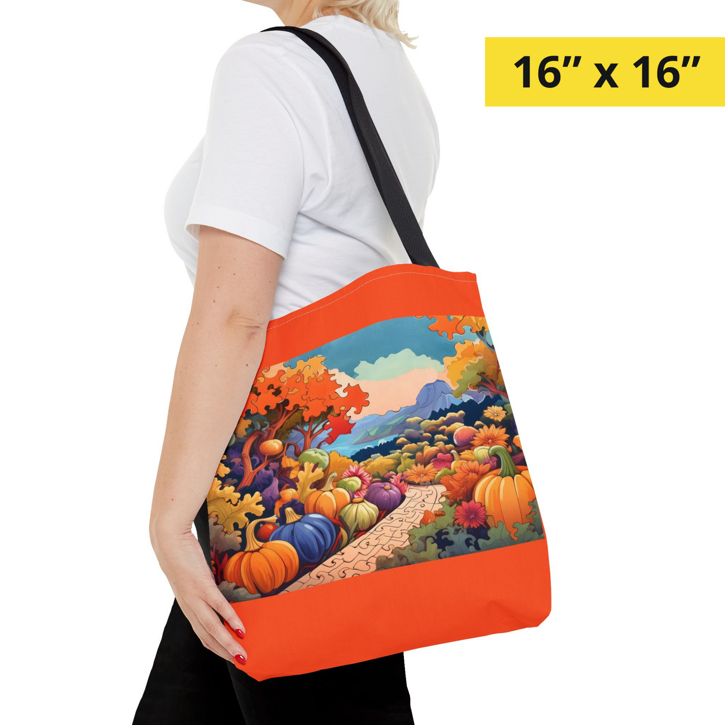 PIECEFUL PUMPKIN PATH Tote Bag