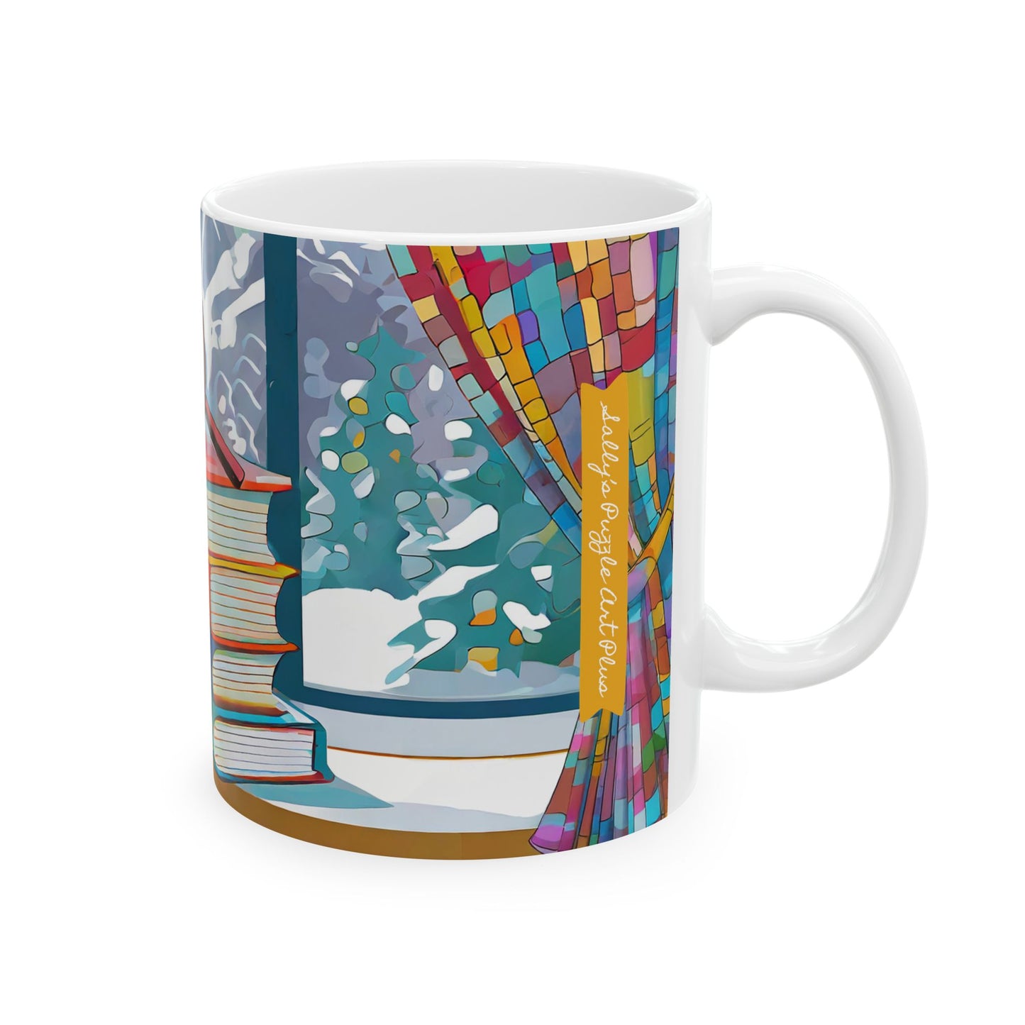 PUZZLER'S WINTER BOOKS  Mug (11 oz & 15 oz)