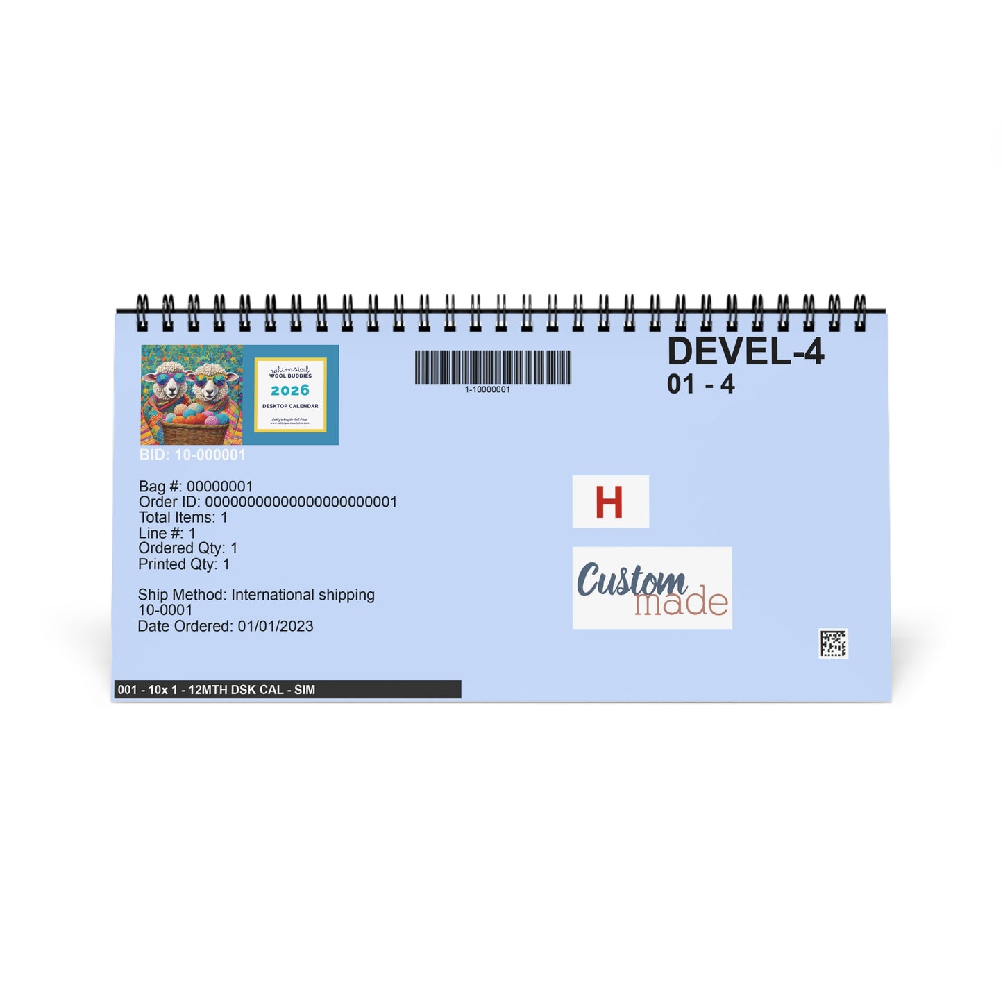 WHIMSICAL WOOL BUDDIES 2026 Desktop Calendar