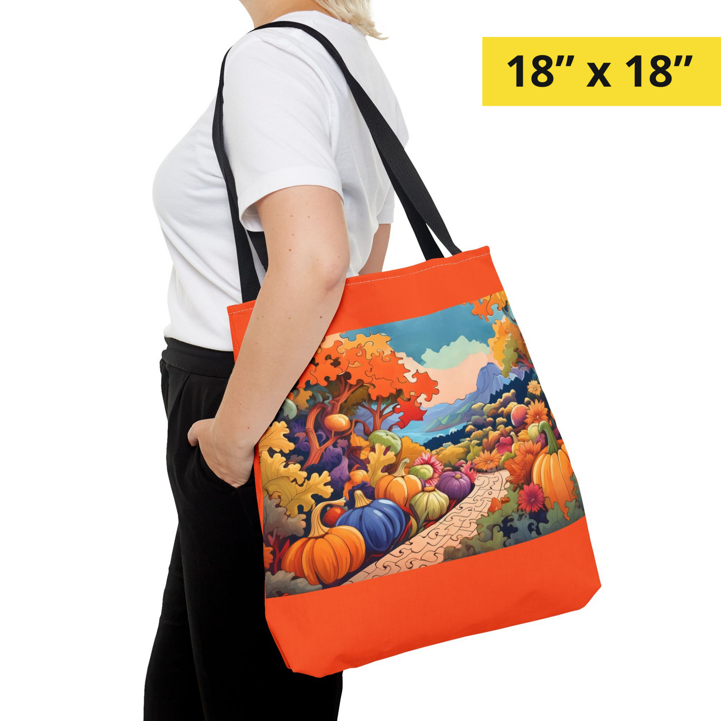 PIECEFUL PUMPKIN PATH Tote Bag