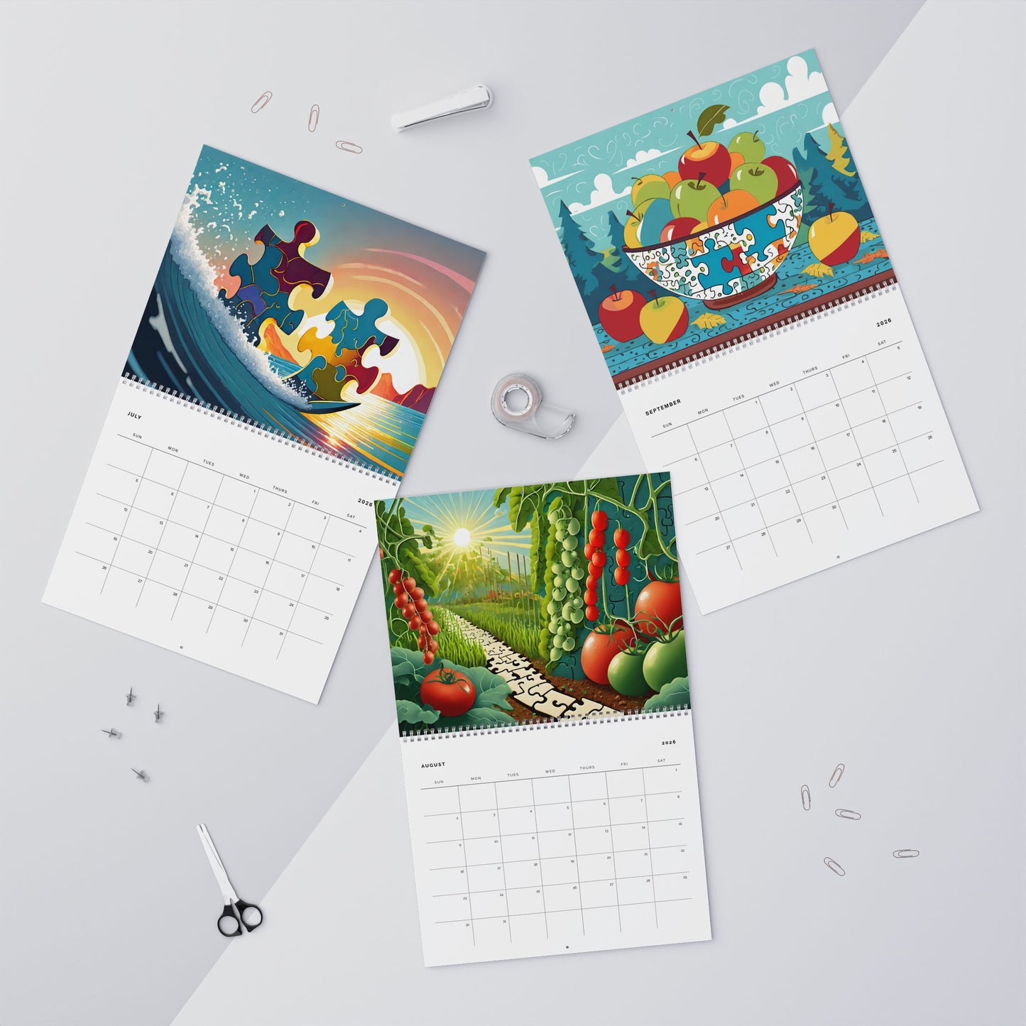 JIGSAW PUZZLER'S DELIGHT 2026 WALL CALENDAR