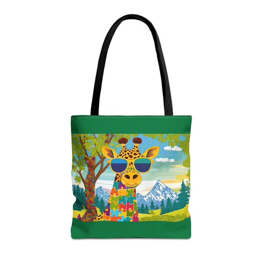 PUZZLED GIRAFFE Tote Bag