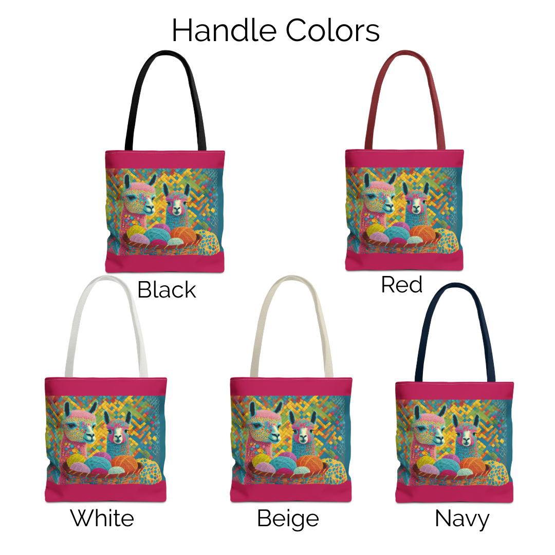 Magic Mosaic Llama Tote Bag