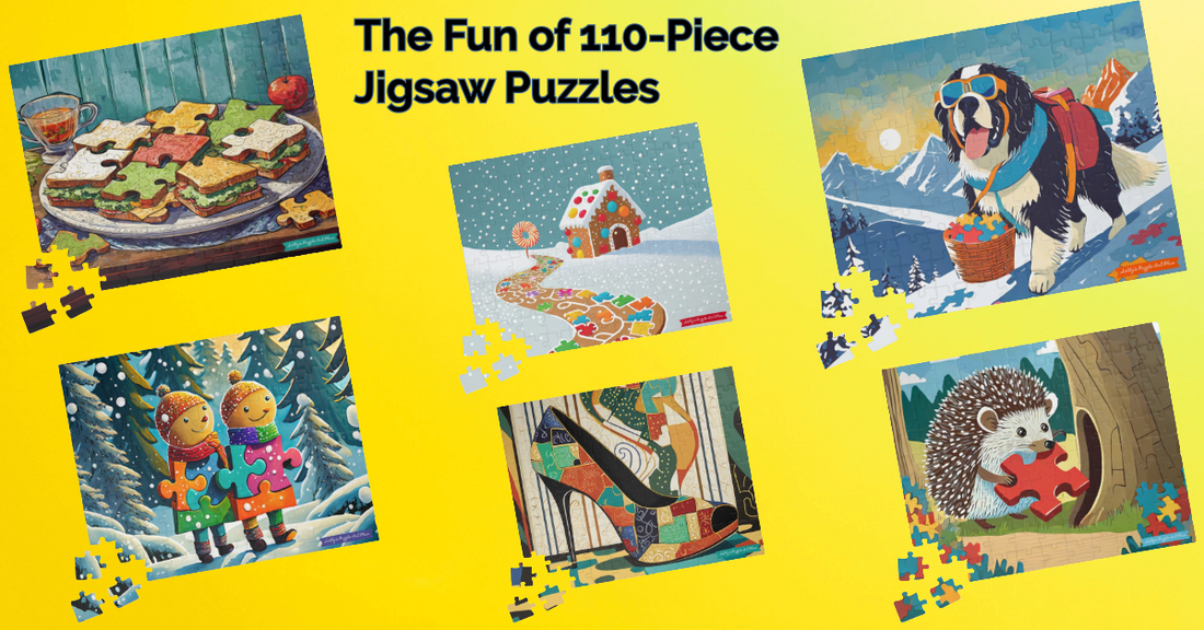 The Comfortable Challenge of 110-Piece Puzzles: Whimsical Art, Storytelling, and Tiny Moments of Joy