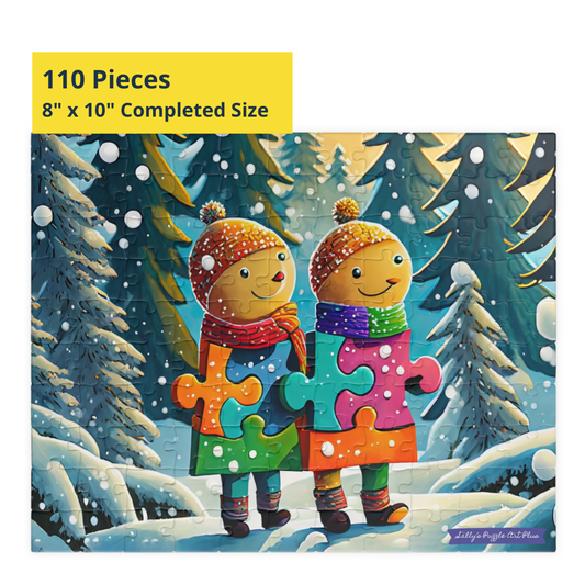 PUZZLE-PIECE PALS LOVE WINTER:  110-Piece Jigsaw Puzzle
