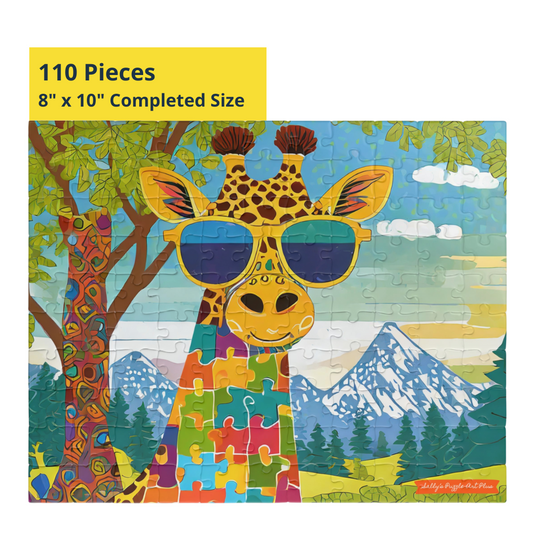 PUZZLED GIRAFFE: 110- Piece Jigsaw Puzzle