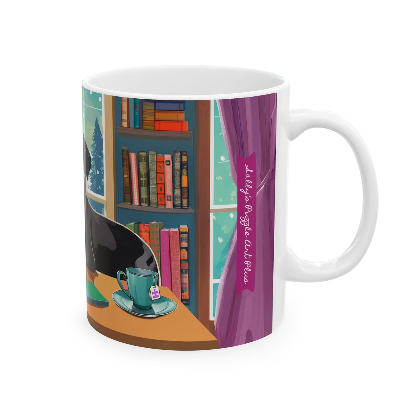 COZY PUZZLING PUP Mug (11 oz and 15 oz)