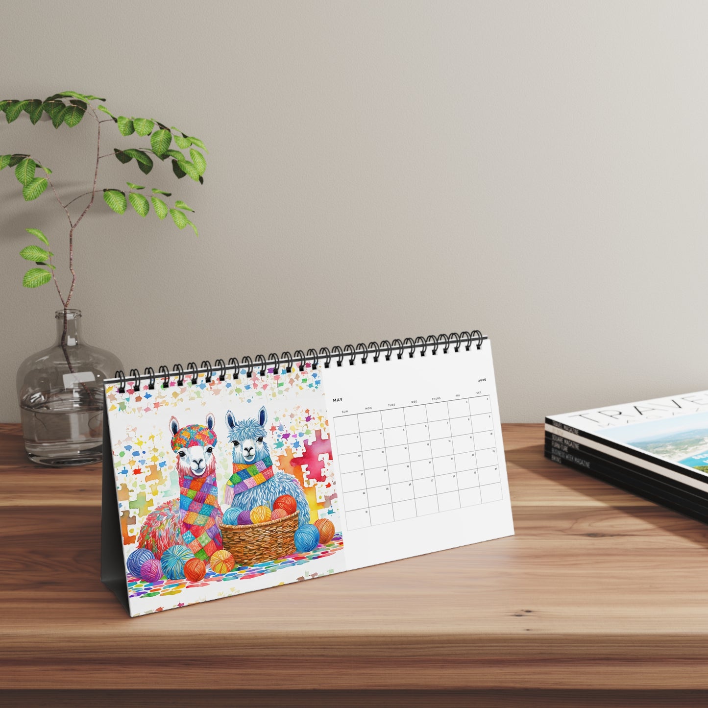 WHIMSICAL WOOL BUDDIES 2026 Desktop Calendar