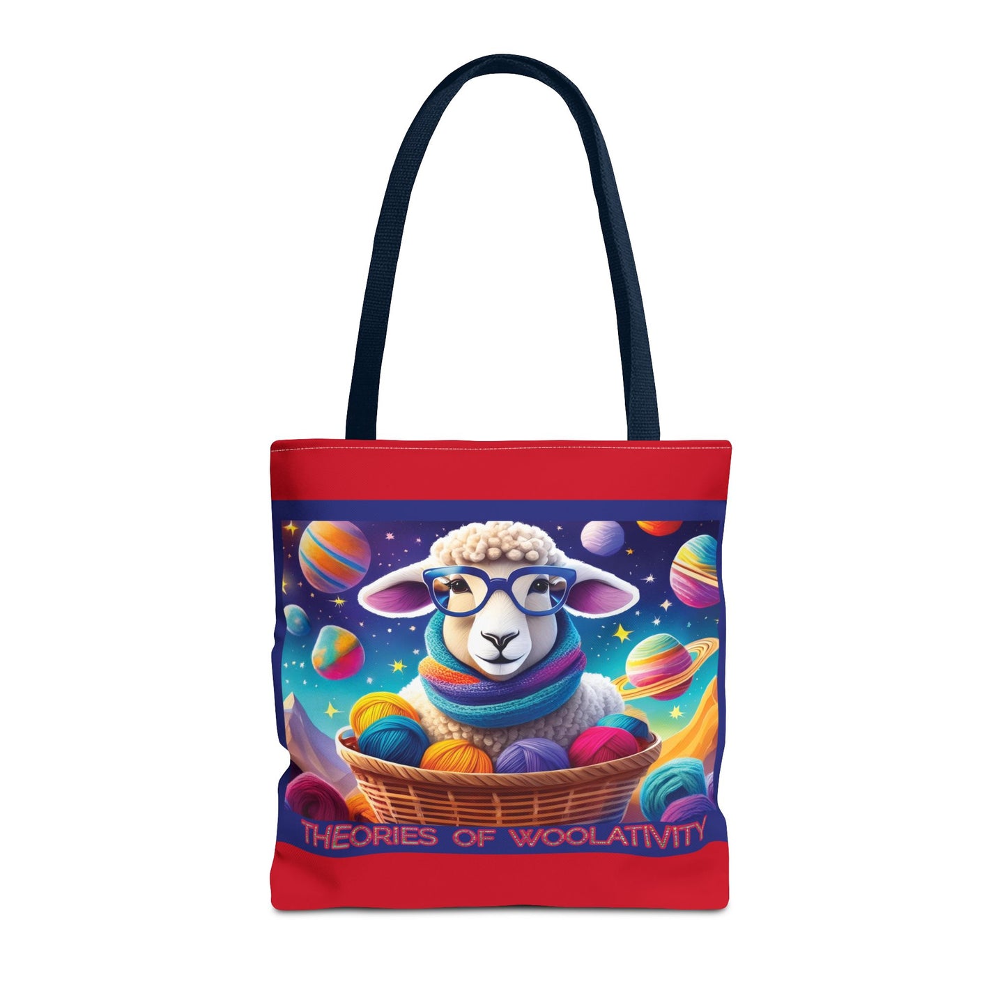 Theories of Woolativity™ Whimsical Sheep Illustration Tote Bag