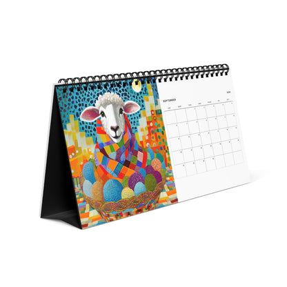 WHIMSICAL WOOL BUDDIES 2026 Desktop Calendar