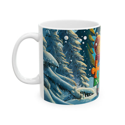 PUZZLE-PIECE PALS LOVE WINTER Mug (11 oz & 15 0z )