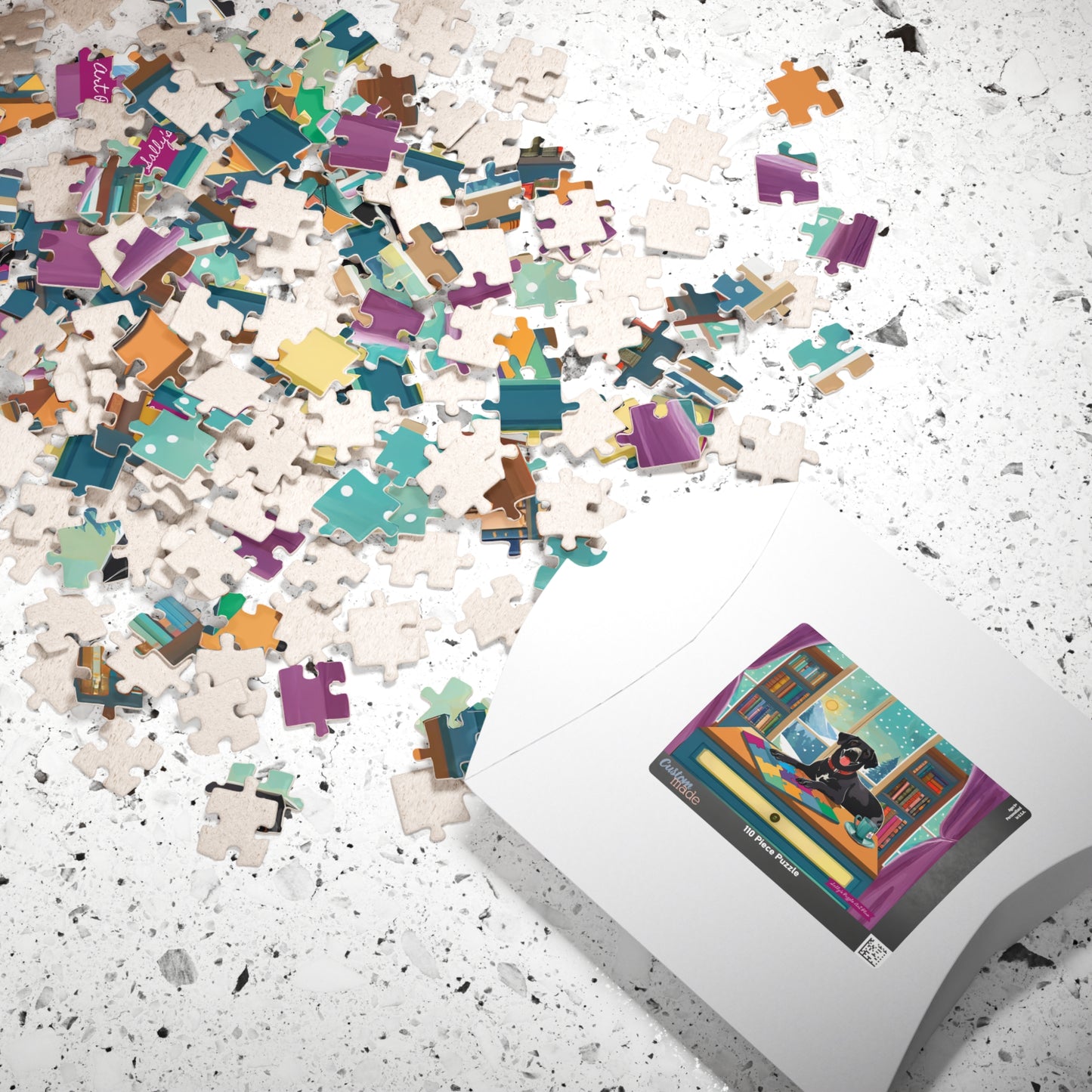 COZY PUZZLING PUP 110-Piece Jigsaw Puzzle