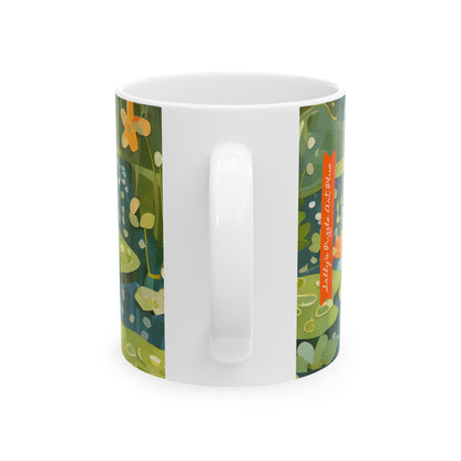 Frogs on Puzzle-Piece Lily Pads Mug (11 oz & 15 oz)
