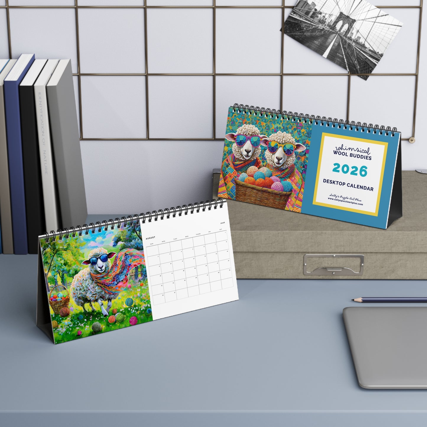 WHIMSICAL WOOL BUDDIES 2026 Desktop Calendar