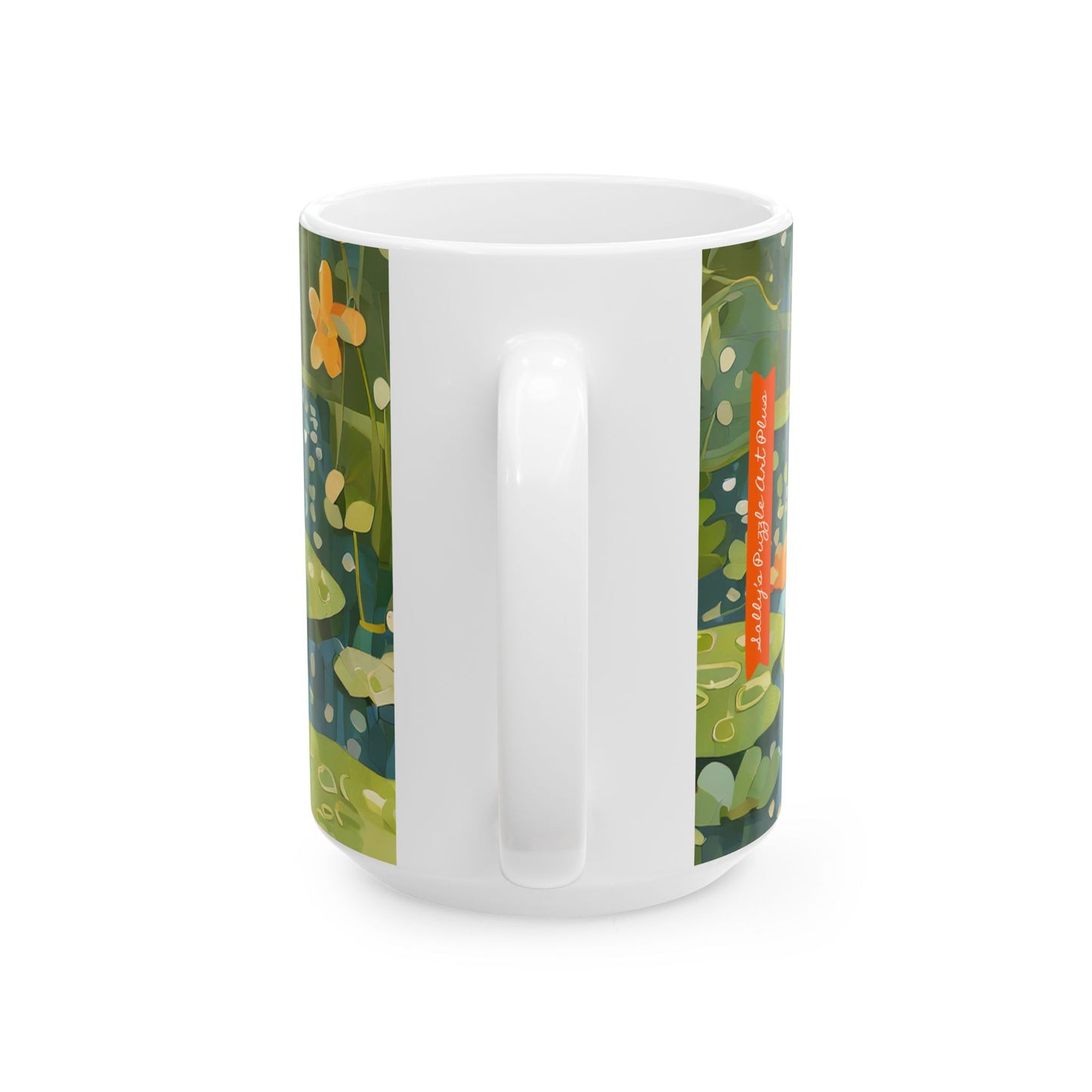 Frogs on Puzzle-Piece Lily Pads Mug (11 oz & 15 oz)
