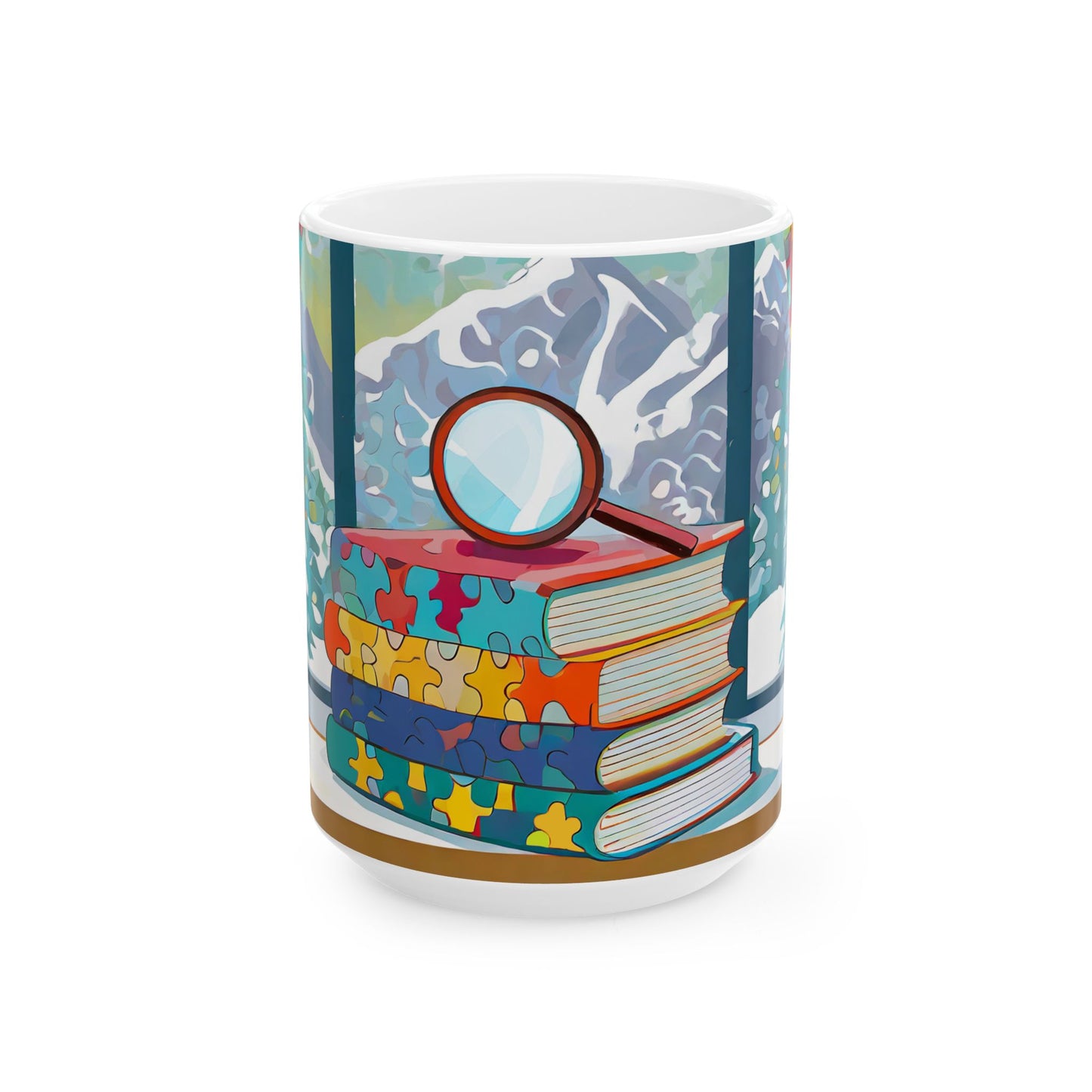PUZZLER'S WINTER BOOKS  Mug (11 oz & 15 oz)