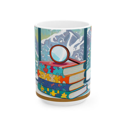 PUZZLER'S WINTER BOOKS  Mug (11 oz & 15 oz)