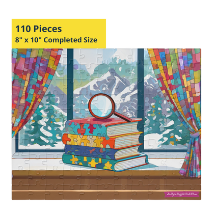 PUZZLER'S WINTER BOOKS 110-Piece Jigsaw Puzzle