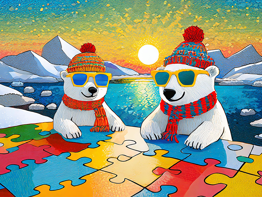 JIGSAW PUZZLER'S DELIGHT 2026 Wall Calendar