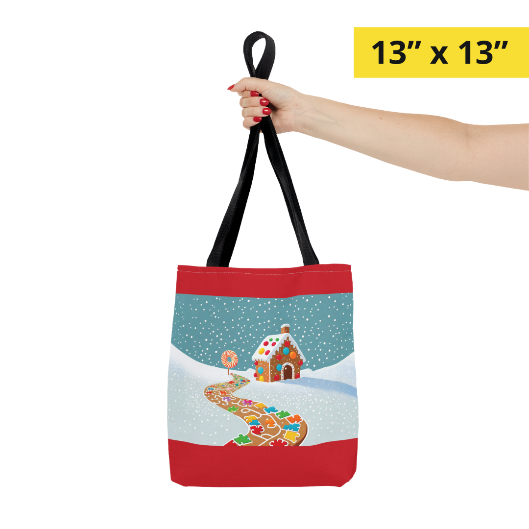 GINGERBREAD PUZZLE PATH Tote Bag