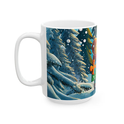 PUZZLE-PIECE PALS LOVE WINTER Mug (11 oz & 15 0z )