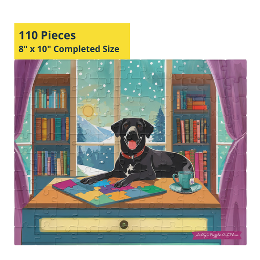 COZY PUZZLING PUP 110-Piece Jigsaw Puzzle