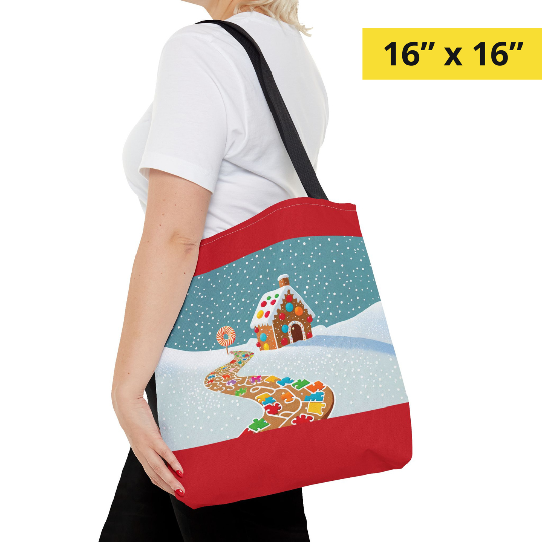 GINGERBREAD PUZZLE PATH Tote Bag