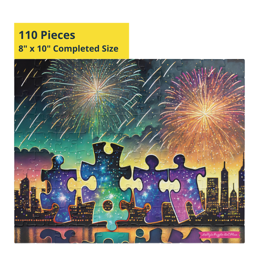 FIREWORKS!:  A Puzzle-Piece Pals 110-Piece Jigsaw Puzzle