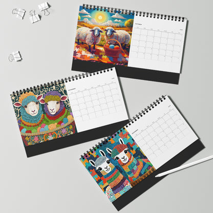 WHIMSICAL WOOL BUDDIES 2026 Desktop Calendar