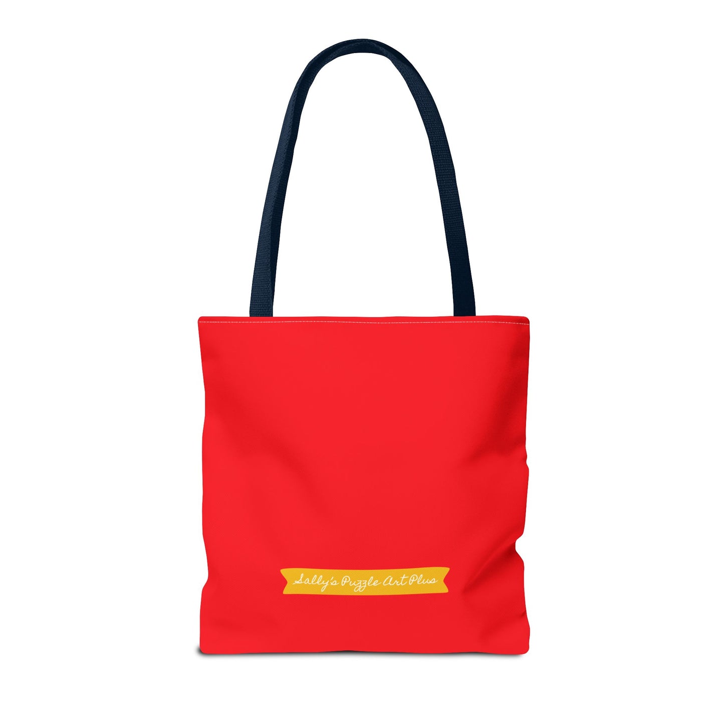 Tulip Tote Bag -- Red Background & Yellow Signature Banner