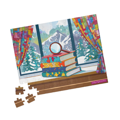 PUZZLER'S WINTER BOOKS 110-Piece Jigsaw Puzzle