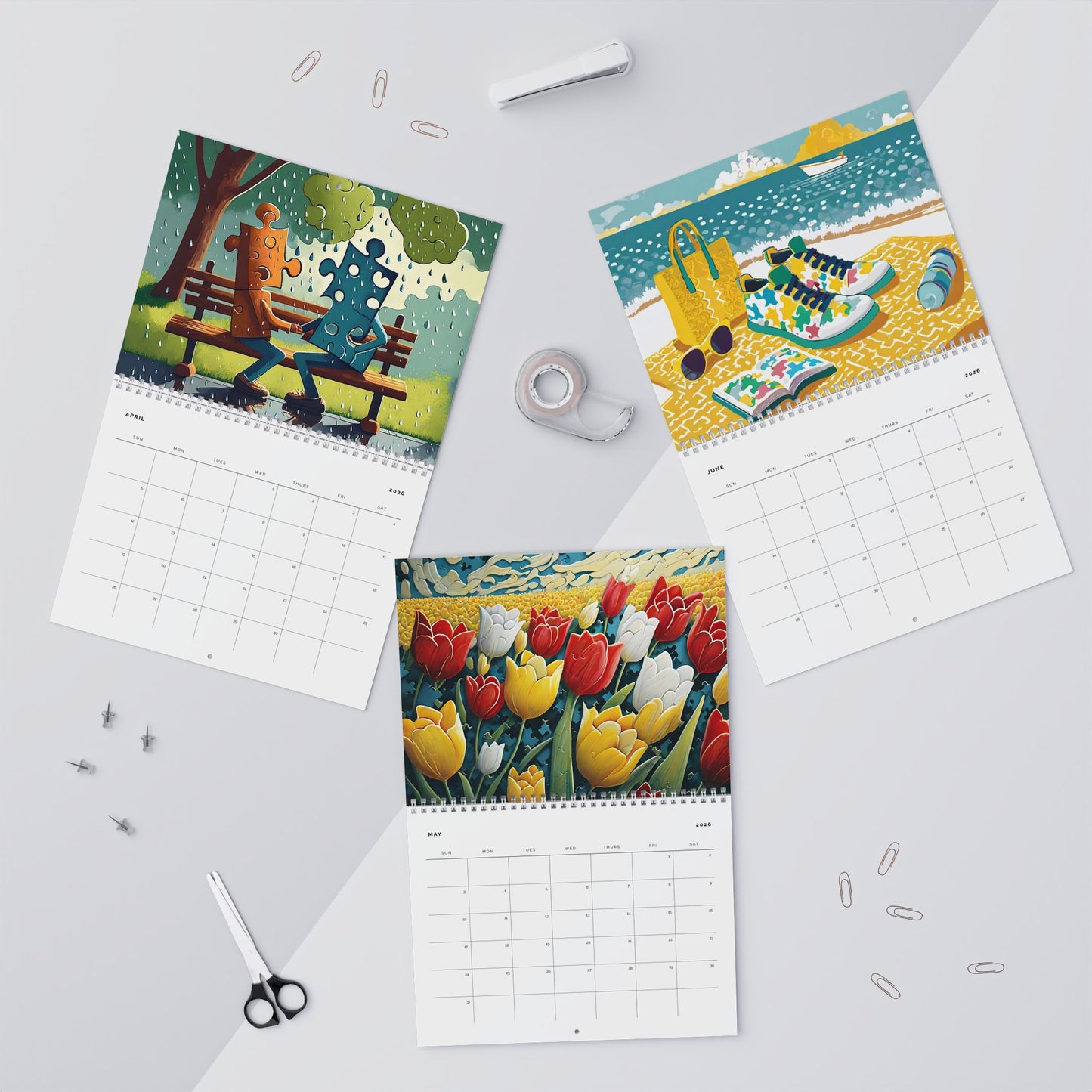 JIGSAW PUZZLER'S DELIGHT 2026 Wall Calendar