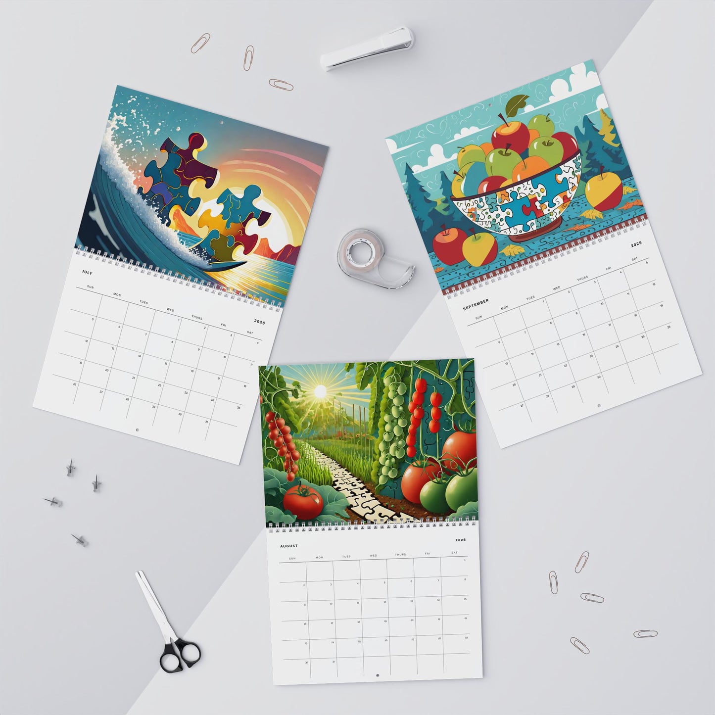 JIGSAW PUZZLER'S DELIGHT 2026 Wall Calendar