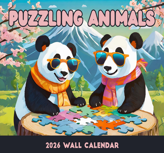 PUZZLING ANIMALS 2026 WALL CALENDAR