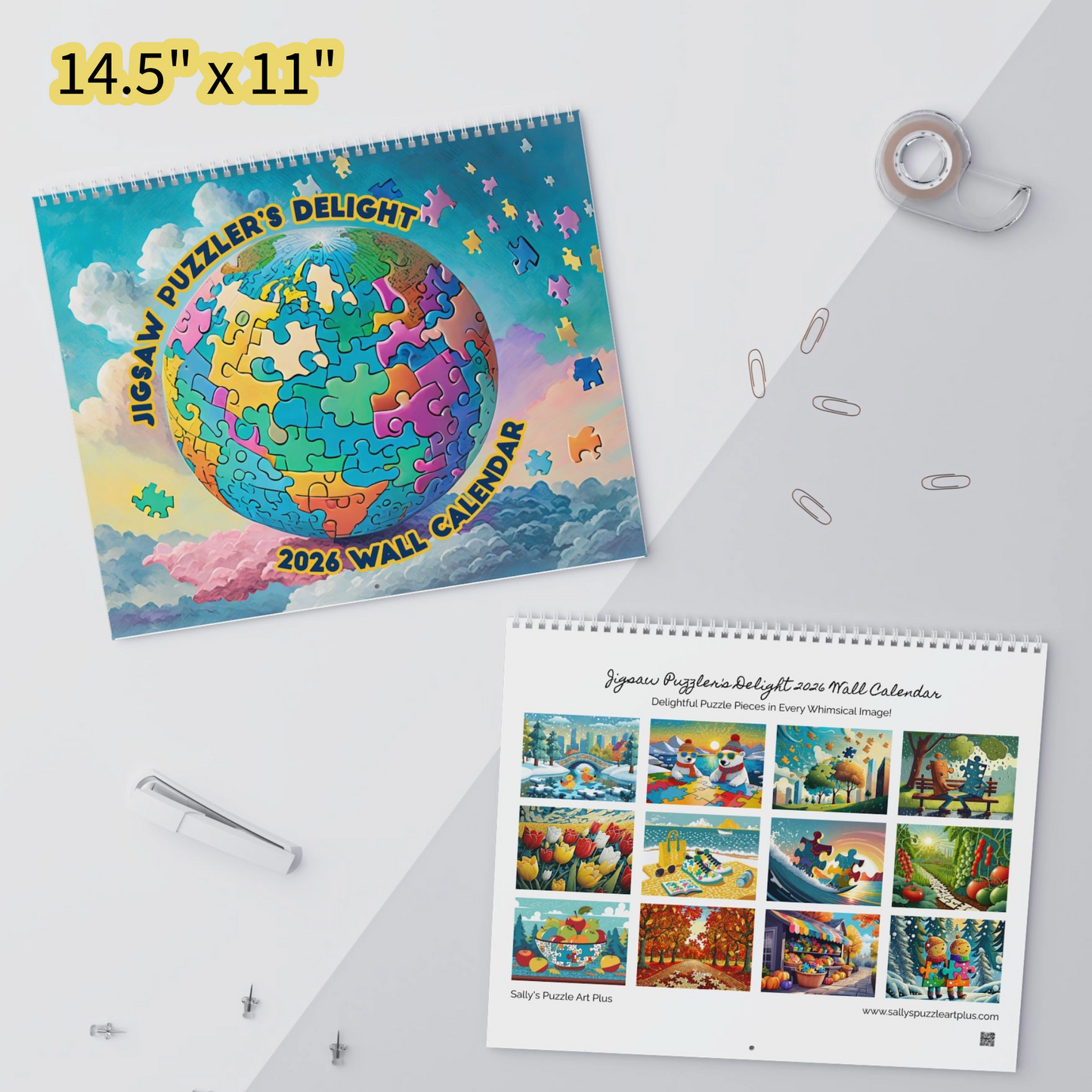 JIGSAW PUZZLER'S DELIGHT 2026 Wall Calendar