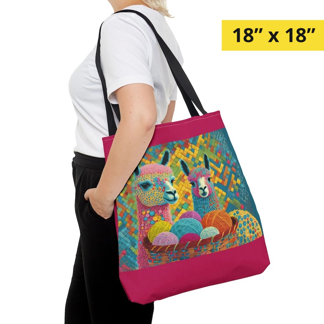 Magic Mosaic Llama Tote Bag