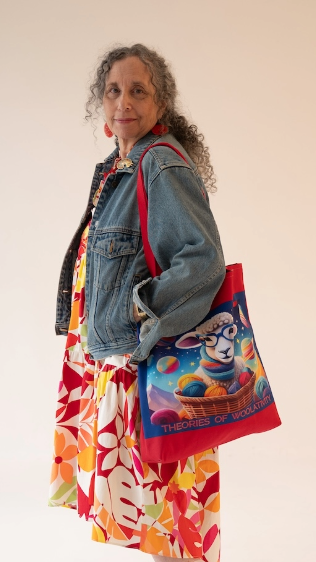 Theories of Woolativity™ Whimsical Sheep Illustration Tote Bag