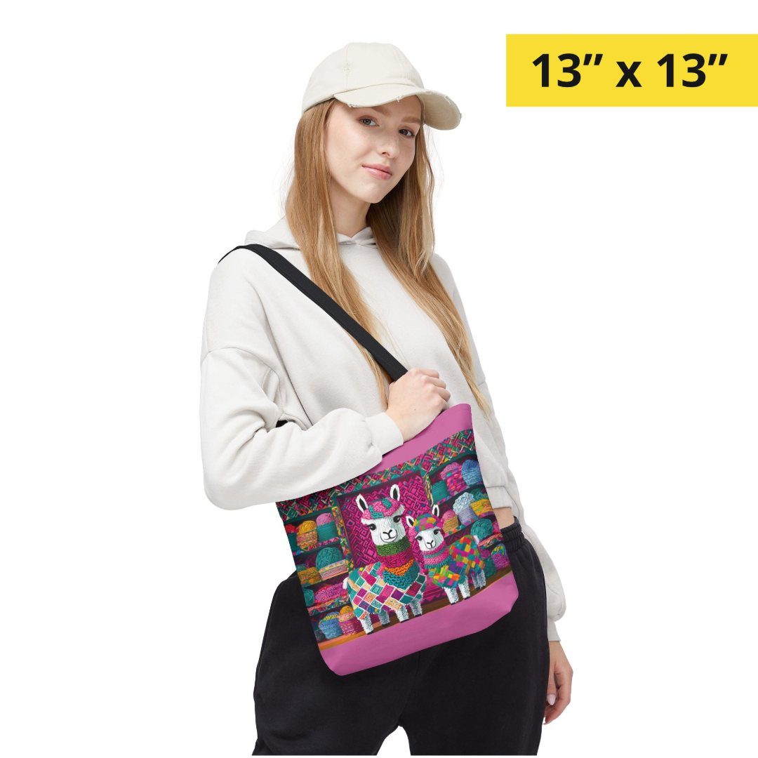 Think Pink Llama Tote Bag