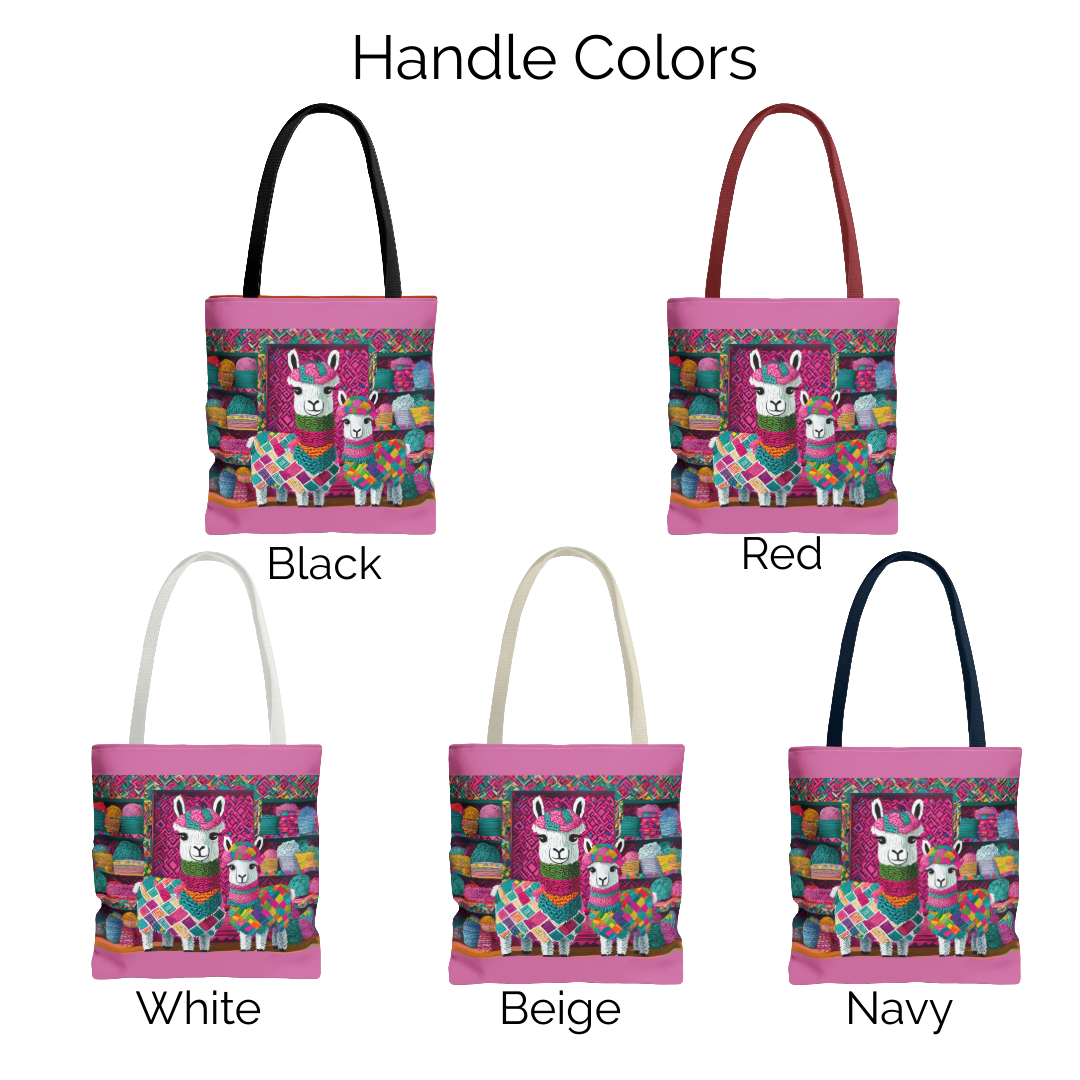 Think Pink Llama Tote Bag