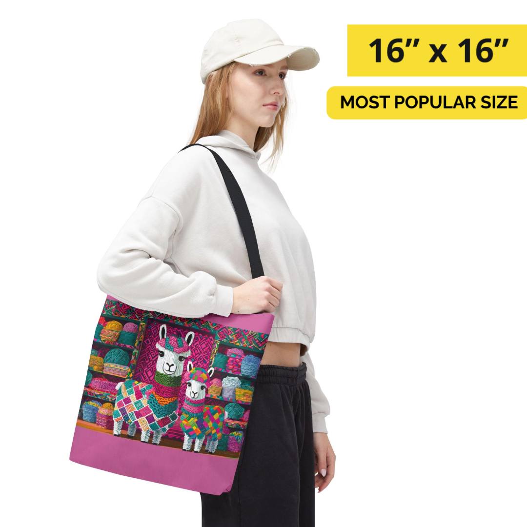 Think Pink Llama Tote Bag
