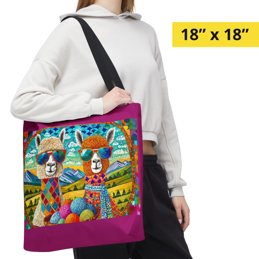 Two Chic Llamas Tote Bag