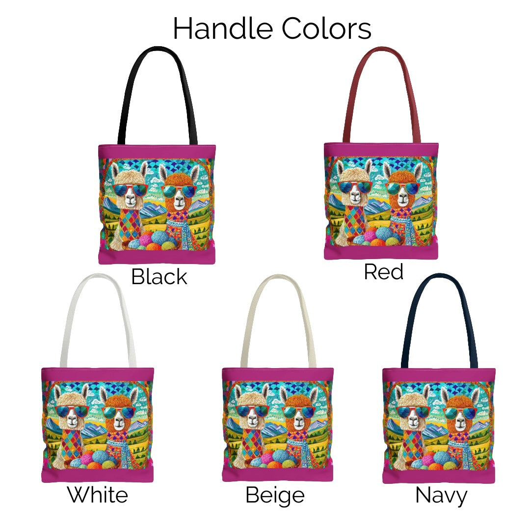 Two Chic Llamas Tote Bag